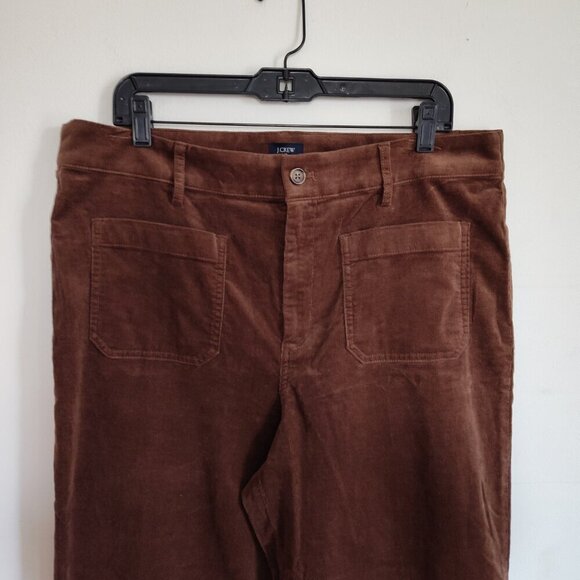 Ladies SZ 33 T J Crew Factory Lizzie Brown Corduroy Pants - Picture 2 of 5